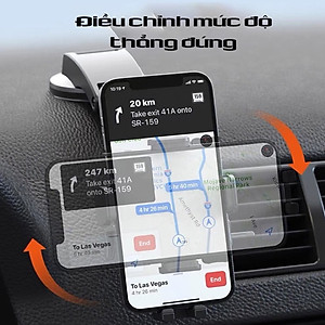 Giá Kẹp Đỡ Điện Thoại Trên Ôtô Xoay 360 Độ Không Khuất Tầm Nhìn Không Rung Lắc Hút Chân Không Chắc Chắn Khoá Tự Động Hàng Nhập Khẩu