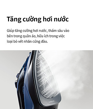 Bàn ủi hơi nước LocknLock ENI362BLU - Hàng chính hãng, tăng cường hơi nước, tự làm sạch, chống nhỏ giọt - JoyMall