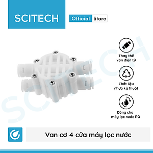 Van cơ 4 cửa nối nhanh dùng trong máy lọc nước (Van cơ 4 chiều, van cơ 4 ngả, van cóc) - Hàng chính hãng