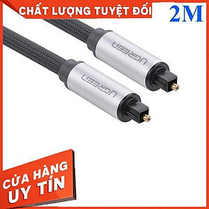 Cáp audio quang (Toslink, Optical)vỏ nhôm Ugreen 10540 kết nối loa âm li với DVD, VCD, Mini Disc, Tivi... - Hàng Chính Hãng