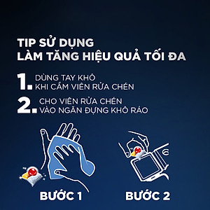Túi 64 Viên Rửa Chén Bát Finish Powerball Quantum 12x sức mạnh, túi lớn siêu tiết kiệm