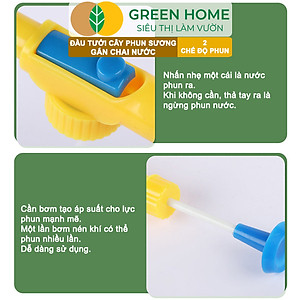 Đầu Tưới Cây Phun Sương, Greenhome, D30cm, Gắn Chai Nước, Cầm Tay, Áp Lực Cao, 2 Chế Độ Tưới, Phù Hợp Nhiều Loại Chai