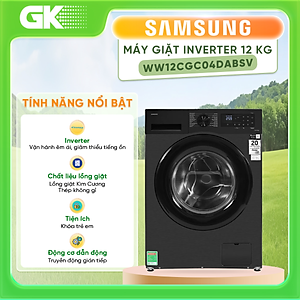 Máy giặt Samsung Inverter 12 kg WW12CGC04DABSV - HÀNG CHÍNH HÃNG - CHỈ GIAO HCM