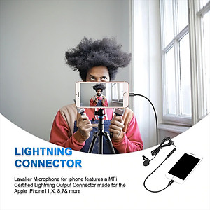 Saramonic Lavmicro U1A - Micro Cài Áo Giắc Lightning Cho IPhone, IPad, Chuẩn MFi, Tiếng Trong Và Rõ - Hàng chính hãng