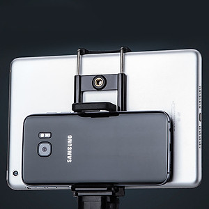 Đế kẹp 2in1 điện thoại máy tính bảng tablet ipad gắn chân máy ảnh tripod