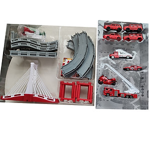Bộ Đồ Chơi VECTO Lắp Ráp Đường Ray Và Xe Chạy Pin - Set Cứu Hỏa VT55710A