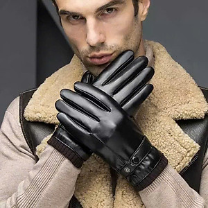Găng tay nam mùa đông cảm ứng điện thoại lót nỉ lông cực ấm lòng bàn tay có vân chống trượt, cảm giác tay ga tốt GTN39