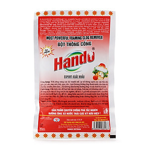 Bộ 4 bột thông cống 100g xuất khẩu hando cực mạnh ( đỏ - dùng cho đường ống an toàn )