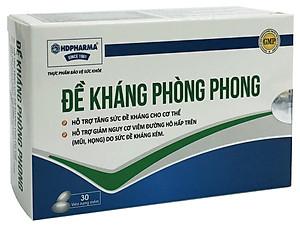 Thực Phẩm Bảo Vệ Sức Khoẻ ĐỀ KHÁNG PHÒNG PHONG (Hộp 3 vỉ x 10 viên nang mềm) - Chính Hãng