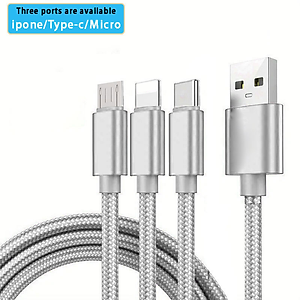 Cáp sạc đa năng 3 cổng - Hàng Chính Hãng
