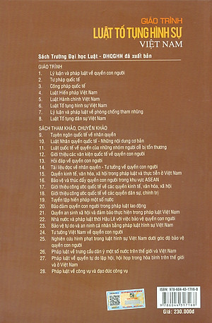 Giáo Trình Luật Tố Tụng Hình Sự Việt Nam - PGS. TS. Nguyễn Ngọc Chí, TS. Lê Lan Chi - Tái bản - (bìa mềm)