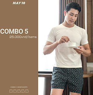 Combo 5 quần ĐÙI May 10 giao màu ngẫu nhiên