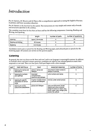 Pre A1 Starters 3 Answer Booklet: Authentic Examination Papers