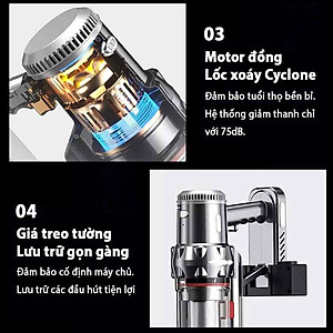 Máy hút bụi cầm tay SOKANY LOẠI SẠC PIN KHÔNG DÂY công suất 2000W lực hút cực mạnh 20000Pa - SK3377 - HÀNG CHÍNH HÃNG - DELIYA