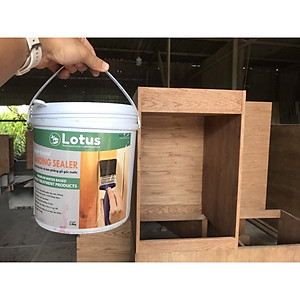 Sơn lót gỗ, lấp tim, làm phẳng mịn, không dung môi, hệ nước - Lotus acrylic sanding sealer for wood
