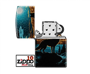 Bật lửa Zippo 46252 Moonlight Wolf Design - Chính hãng 100%