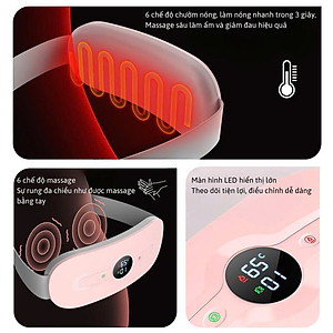 Máy Massage Làm Ấm Bụng, Đai Đeo Giảm Đau Bụng Kinh Nguyệt, Làm Ấm Tử Cung Cho Phụ Nữ Đến Kì 3 CHẾ ĐỘ