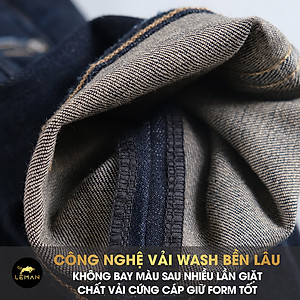 QUẦN JEAN DÀI NAM LEMAN JD09 XANH TRƠN