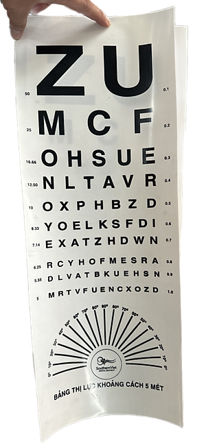 Bảng Kiểm Tra Thị Lực Khoảng Cách 5m Chữ Cái