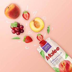 Nước Ép Đào Và Trái Cây Hỗn Hợp Malee 1L - Nhập Khẩu Thái Lan | Malee 100% Peach Juice Mixed Fruit Juice 1L