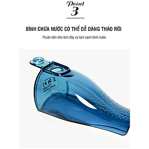 Máy Tăm Nước Không Dây LocknLock Cordless Oral Irrigator màu xanh ENR156BLU, Hàng chính hãng, 4 chế độ làm sạch- JoyMall