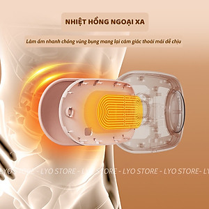 Đai chườm nóng bụng kinh Herlife, Máy massage bụng kinh giúp giảm đau bụng kinh nguyệt, làm ấm tử cung cho phụ nữ đến kì