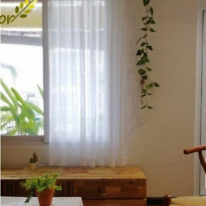 Rèm Voan Trắng Tinh Khiết, Loại 1, Vải Treo Tường Trang Trí Decor Phòng Ngủ