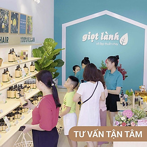 Dầu gội bồ kết - bưởi, dầu gội thảo dược thuần chay hỗ trợ kích mọc tóc Giọt Lành 500ml