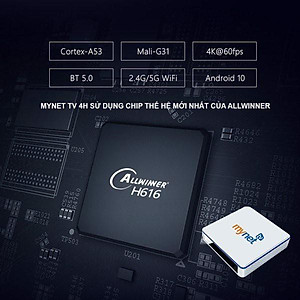 Box Mytv Net 1 - Android TV 13 - RAM 2GB + 16GB - Kèm Remote Giong Nói - Hàng Chính Hãng