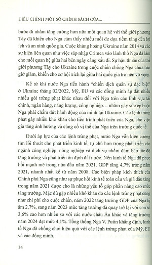 Điều Chỉnh Một Số Chính Sách Của Liên Bang Nga Từ Xung Đột Nga - Ukraine Và Tác Động Đến Quan Hệ Việt Nam - Liên Bang Nga (Sách Chuyên Khảo) 