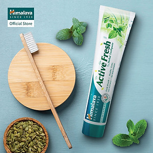 COMBO 3 TUÝP KEM ĐÁNH RĂNG HIMALAYA ACTIVE FRESH HERBAL TOOTHPASTE BẢO VỆ NƯỚU GIÚP HƠI THỞ THƠM MÁT