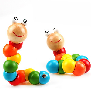 Đồ chơi sâu bướm bằng gỗ cho bé