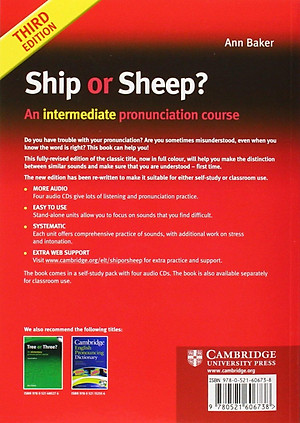 Sách Ship or Sheep? Book and Audio CD Pack: An Intermediate Pronunciation Course
