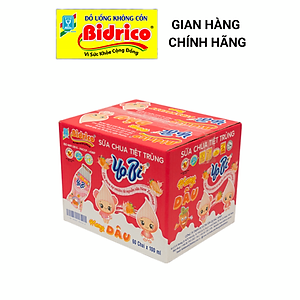 Sữa Chua Uống Tiệt Trùng Yobi Hương Cam / Hương Dâu ( Thùng 60 chai 100ml ) - Sản phẩm của Bidrico
