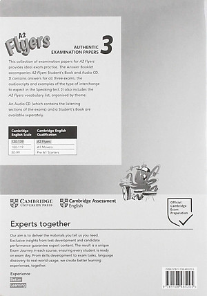 A2 Flyers 3 Answer Booklet: Authentic Examination Papers