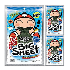 Hộp 12 gói Snack rong biển Tao Kae Noi Big Sheet vị Hải Sản (4g)
