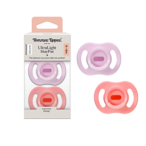 Ty ngậm silicon siêu nhẹ cho bé Tommee Tippee Ultra Light 0-6 tháng (vỉ đôi)