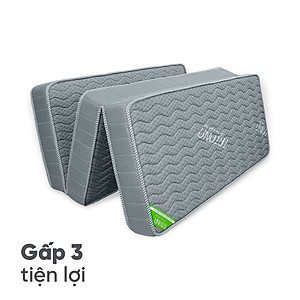 Nệm Cao Su Tổng Hợp Vải Gấm Lạnh Tatana Dạng Gấp 3, Nâng Đỡ Cơ Thể, Xếp Gọn Tiện Lợi, Bảo Hành 10 Năm