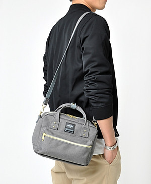 Túi đeo chéo ANELLO đeo 2 kiểu vải polyester cỡ nhỏ AT-C1223