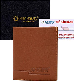 Ví Nam Kiểu Đứng Sọc Ngang Huy Hoàng HT2138 (12.5 x 10 cm) - Da Bò