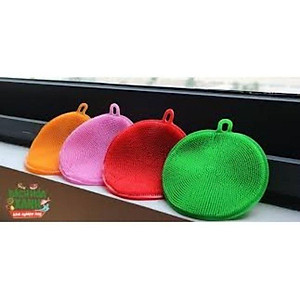 Miếng silicon lau chùi, rửa bát đa năng, nhiều màu sắc