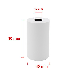 [20 CUỘN] Giấy in nhiệt Giấy in bill VAYO Khổ 80 x 45 mm - In rõ nét - Lõi siêu nhỏ - Hàng chính hãng - 65gsm