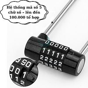 [VIDEO]- Ổ khóa số 5 số đổi mật mã, khóa hành lý, khóa cửa, tủ- CHỌN CỠ- Ổ khóa 5 số hình chữ U, khóa vali, khóa xe không cần dùng chìa- GIAO MÀU NGẪU NHIÊN