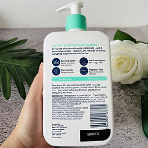Sữa Rửa Mặt Dịu Nhẹ Cho Da Thường Đến Da Dầu Cerave Foaming Facial Cleanser 355ml - 473ml Hàng Nhập Mỹ