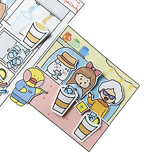 Bộ Tranh Tương Tác Cô Tiên Xanh - Tiệm Cà Phê Tèo