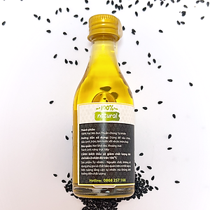 Dầu Mè Đen Nguyên Chất Bảo Tâm (Dầu Mè Nguyên Chất, Dầu Vừng Đen Nguyên Chất) – Sản xuất từ Hạt Mè Đen Thuần Chủng Tự nhiên, Cao cấp - Nấu Canh, Trộn Salad, Cho bé Ăn Dặm - Hàng Chính Hãng – 50 ml