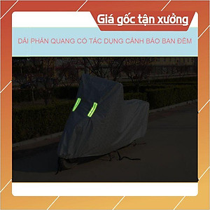 Bạt phủ xe máy chất lượng tốt, chống mưa nắng, bụi bẩn, vải dù pha nilon chống thấm tuyệt đối, áo trùm cả xe