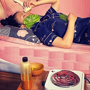 Bếp hơ lá trầu cho mẹ và bé sau sinh, bếp điện mini 1000W