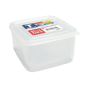 Hộp thực phẩm vuông có giá lót, nắp mềm Nakaya 1100ml Nội địa Nhật Bản