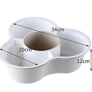 Rỗ đựng thực phẩm , rau ,củ , quả 4 ngăn có thể tháo rời - Hàng chính hãng 